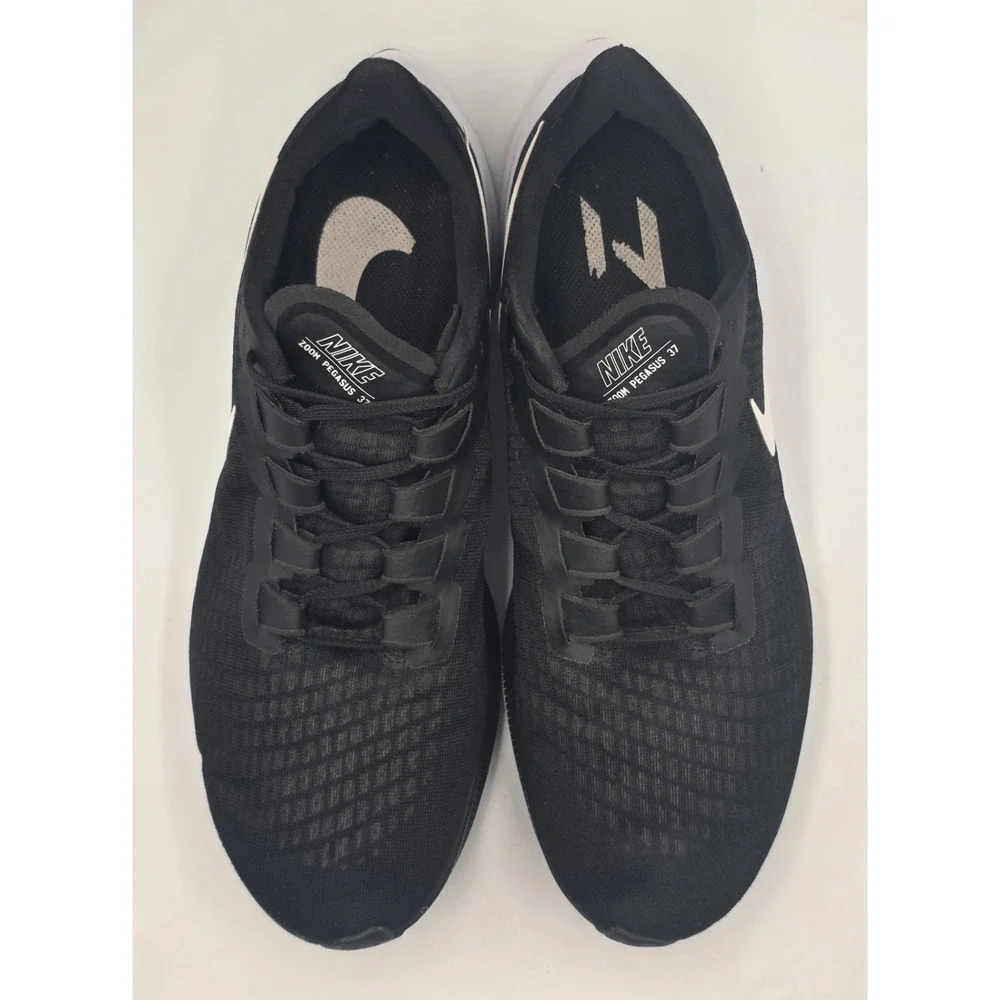 Nike Air Zoom Pegasus 37 Running Shoes Mens Size 12 Black White Road Athletic - Picture 6 of 10